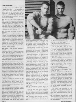 Дольф Лундгрен (Dolph Lundgren) в австралийском журнале о боевых искусствах "BLITZ" октябрь /ноябрь 1992 0a8cc5318553521