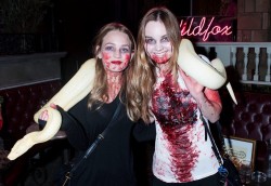 Britt Robertson & Liana Liberato @ Just Jared Halloween Party JJ Freak Show October 31st, 2014 [Cuties]